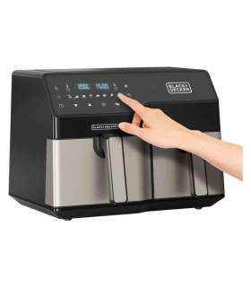 Black & Decker BXAF9000E Double 9 L Stand-alone 2500 W Hot air fryer Black, Stainless steel