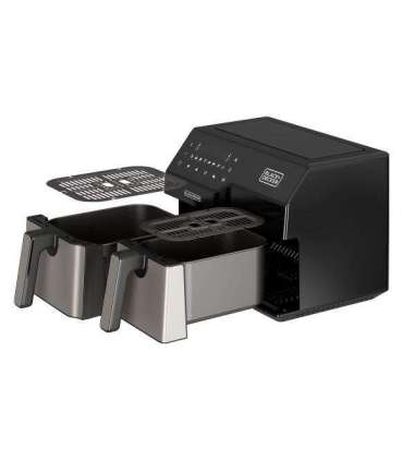 Black & Decker BXAF9000E Double 9 L Stand-alone 2500 W Hot air fryer Black, Stainless steel