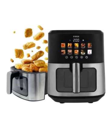 N'oveen AF770 X-LINE Greaseless deep fat fryer Black, Silver