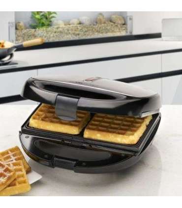 Clatronic ST/WA 3670 sandwich maker 800 W Black, Stainless steel