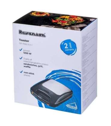 Toaster Ravanson OP-7050 Black, Silver 1200 W