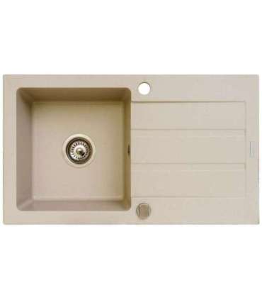 Single-bowl sink with draining board Maidsinks Promo 76x44 1B 1D E070053701