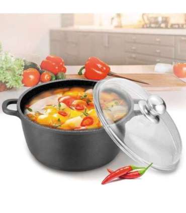 Maestro MR-4616C Pot with lid 16 cm 1 l Black