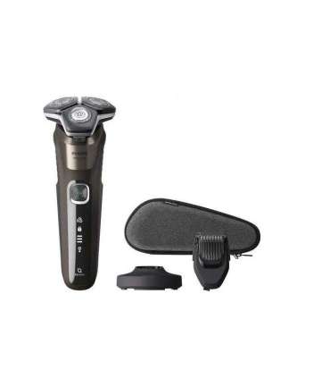 Men's electric shaver, brown + case, Philips 5000 series S5886/38