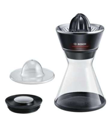 Bosch MCP72GPB citrus press Plastic, Stainless steel Black, Transparent