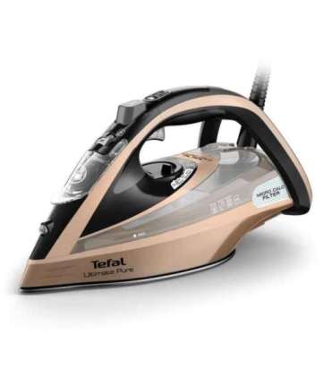 Tefal Ultimate Pure FV9852E0 iron Dry & Steam iron Durilium AirGlide Autoclean soleplate 3200 W Black, Copper