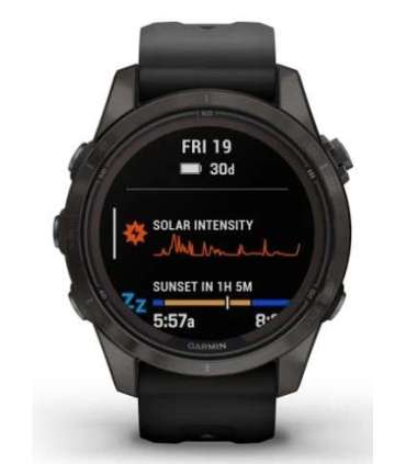 Garmin fēnix 7S Pro 3.05 cm (1.2") MIP 42 mm Digital 240 x 240 pixels Touchscreen Black Wi-Fi GPS (satellite)