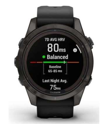 Garmin fēnix 7S Pro 3.05 cm (1.2") MIP 42 mm Digital 240 x 240 pixels Touchscreen Black Wi-Fi GPS (satellite)