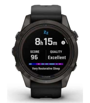 Garmin fēnix 7S Pro 3.05 cm (1.2") MIP 42 mm Digital 240 x 240 pixels Touchscreen Black Wi-Fi GPS (satellite)