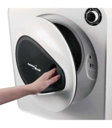 GreenBlue GB405 Tumble Dryer Electric Clothes 830W 3kg Mini Travel Vented Freestanding Wall Mount 5 Drying Programs