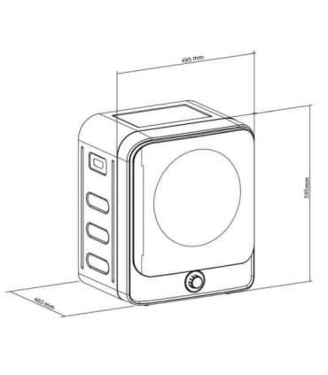 GreenBlue electric tumble dryer for clothes, 3kg load, GB415 GR