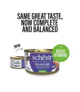 SCHESIR Tuna with beef in jelly - wet cat food - 85g