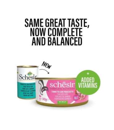 SCHESIR Tuna with ham in broth - wet cat food - 140g