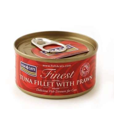 FISH4CATS Tuna fillet with prawn - wet cat food - 70g