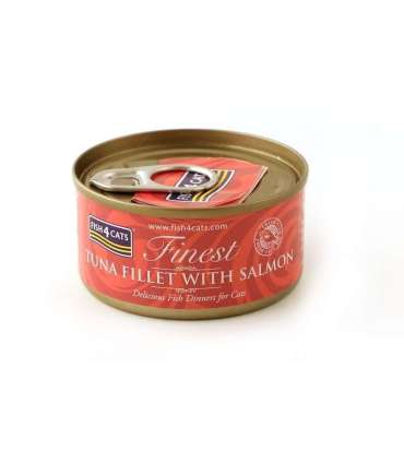 FISH4CATS  Tuna fillet with salmon - wet cat food - 70g