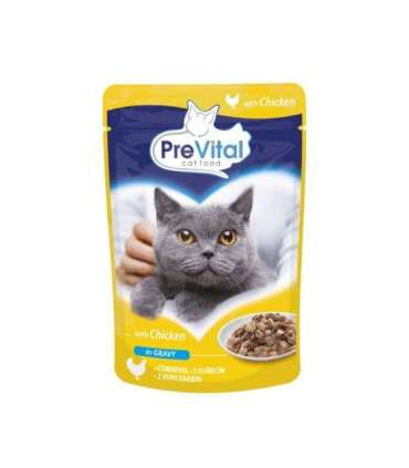 PREVITAL Chicken in gravy - wet cat food - 100g