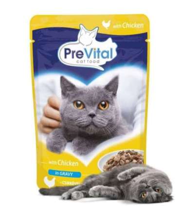 PREVITAL Chicken in gravy - wet cat food - 100g