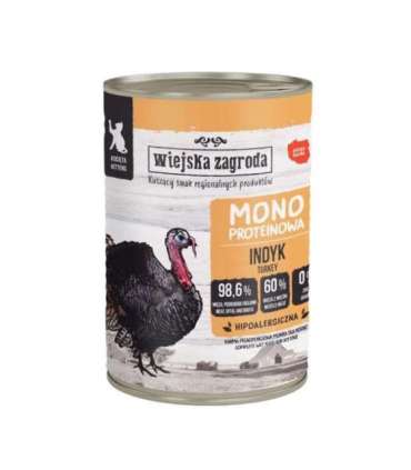 WIEJSKA ZAGRODA Monoprotein Turkey - wet food for kittens - 400g