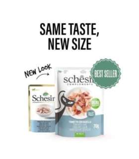 SCHESIR Tuna with hake in jelly - wet cat food - 70g