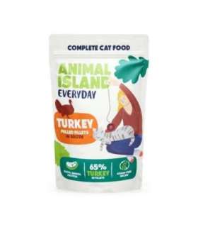 ANIMAL ISLAND Everyday Beef, chicken, turkey and white fish fillets in broth - wet cat food - 40 x 85g