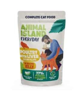 ANIMAL ISLAND Everyday Poultry and liver in jelly - wet cat food - 12 x 85g