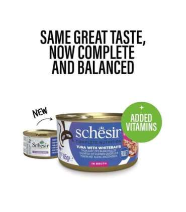 SCHESIR in cooking water Tuna with whitebait - wet cat food - 85 g