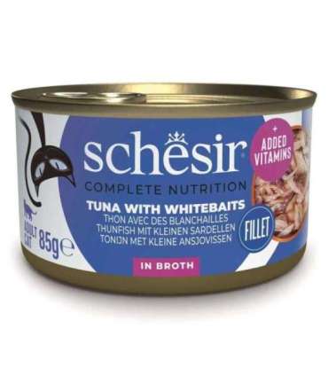 SCHESIR in cooking water Tuna with whitebait - wet cat food - 85 g