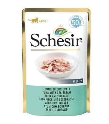 SCHESIR in jelly Tuna with sea bream - wet cat food - 50 g