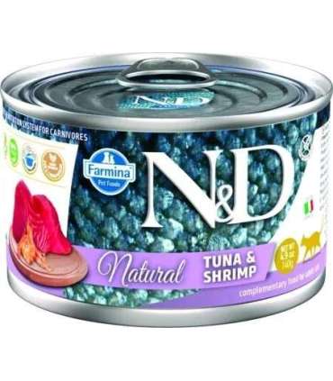 FARMINA N&D Cat Natural Tuna&Shrimp- wet cat food - 140 g