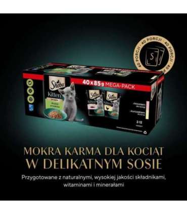 SHEBA Kitten Selection of Flavors in Sauce - wet cat food - 40x85 g