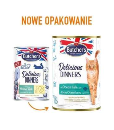 BUTCHER'S Delicious dinners Ocean Fish Chunks in jelly - wet cat food - 400 g