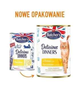 BUTCHER'S Delicious Dinners Chicken Jellied Pieces - wet cat food - 400g