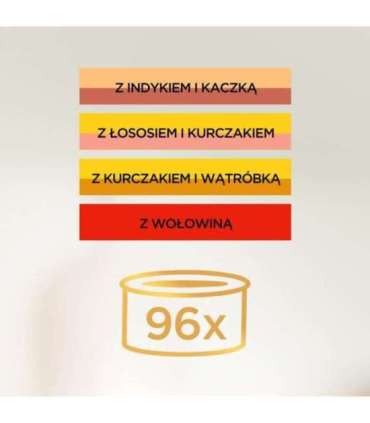 PURINA GOURMET GOLD Pieces in sauce Mix of 4 flavors - wet cat food - 96x85g