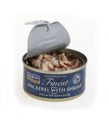FISH4CATS Mackerel with shrimp - wet cat food - 70g