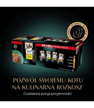 SHEBA Delicacy Drobiowe Smaki w galaretce - mokra karma dla kota - 40x85 g