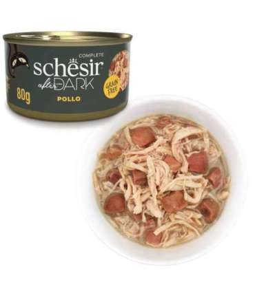 SCHESIR After dark Chicken in broth - wet cat food - 80g