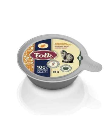 FOLK Traditional Polish delicious rabbit - wet cat food - 85g