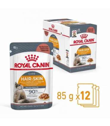 ROYAL CANIN Hair & Skin Care - wet cat food - 12x85g
