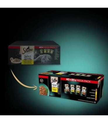 SHEBA Selection Select Slices Poultry Flavours - wet cat food - 40 x 85g