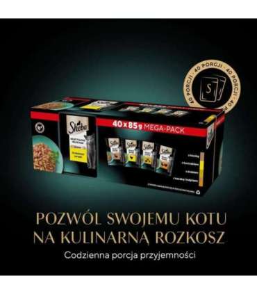 SHEBA Selection Select Slices Poultry Flavours - wet cat food - 40 x 85g