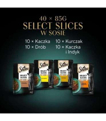 SHEBA Selection Select Slices Poultry Flavours - wet cat food - 40 x 85g
