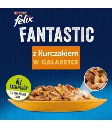 FELIX Fantastic with chicken in jelly - wet cat food - 85g