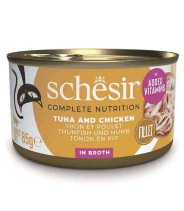 SCHESIR in cooking water Tuna with chicken and rice - wet cat food - 85 g