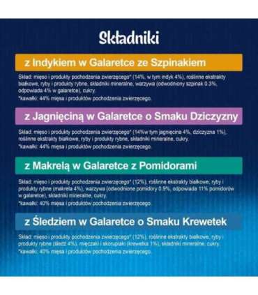 Purina Felix Sensations Mix Turkey, Mackerel, Lamb, Herring - Wet Cat Food - 12x85 g