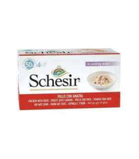 SCHESIR Chicken fillets with duck in broth - wet cat food - 6x50g