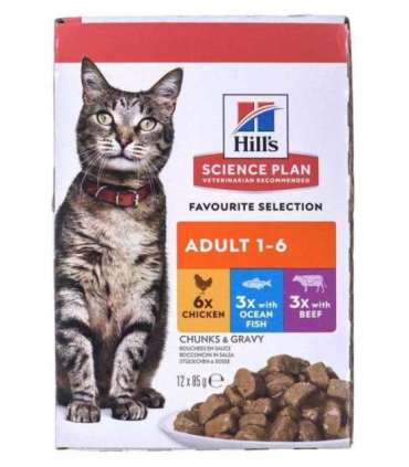 HILL'S Feline Adult Multipack Classic - saszetka 12x85g