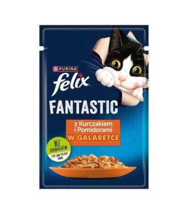 Felix Fanstastic Chicken, Tomato - Wet Cat Food - 85 g