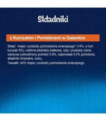 Felix Fanstastic Chicken, Tomato - Wet Cat Food - 85 g