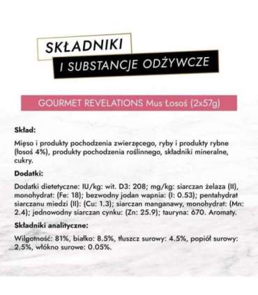 PURINA Gourmet Revelations Salmon - wet cat food - 2x57 g