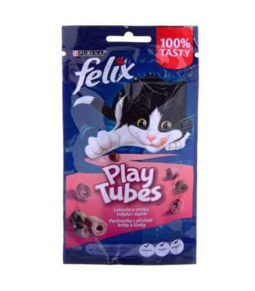 FELIX Play Tubes Turkey, Ham  - dry cat food - 50 g